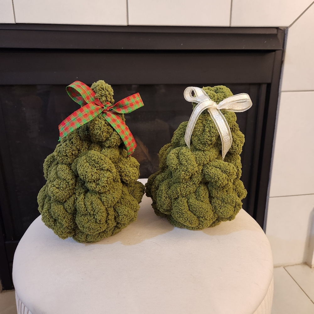 Chritmas Trees Chunky Yarn Holiday Decor